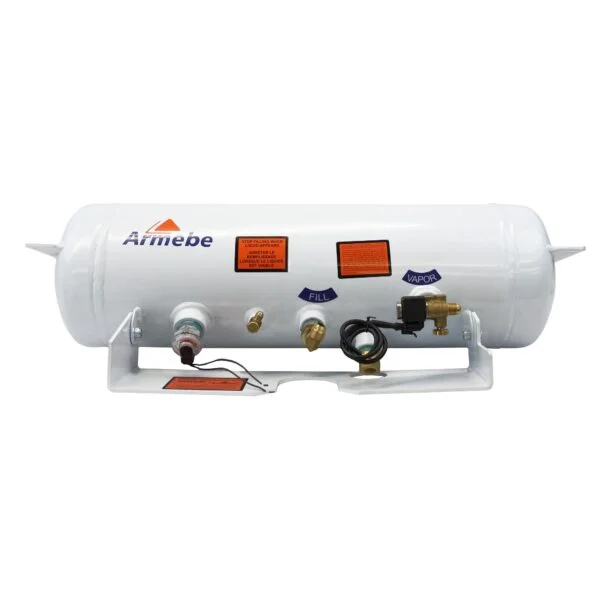 Flame King 5.9Gal ASME Tank w/ Remote Fill Bleeder Valves Steel Propane tank