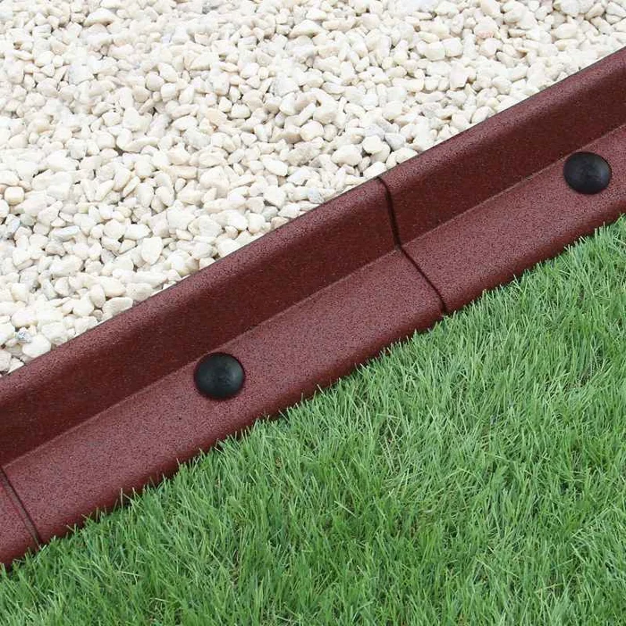 Flexible Lawn Edging Garden Border Grass Pathways Path Edge Vegetable Plot Flowerbed Raised Borders Rubber Artificial Grass Terracotta | Pack of 36 x 1.2m