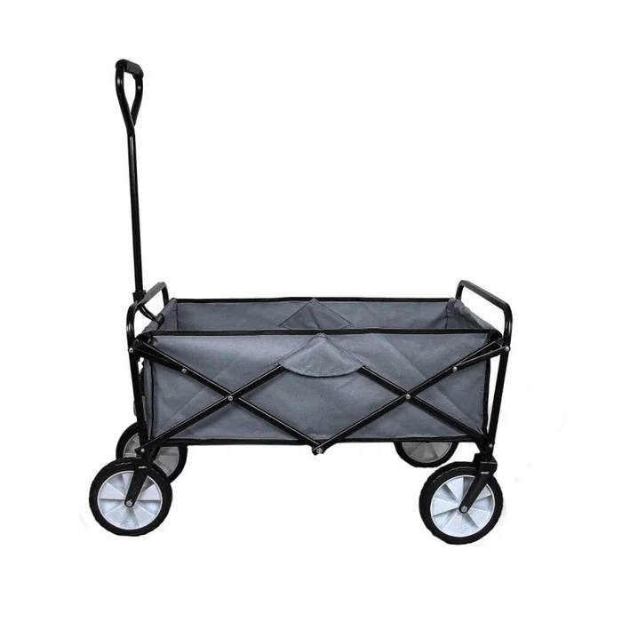 Foldable Garden Cart Pull Wagon Heavy Duty Trolley Utility Wheelbarrow Trailer Wheels Collapsible Folding Transport