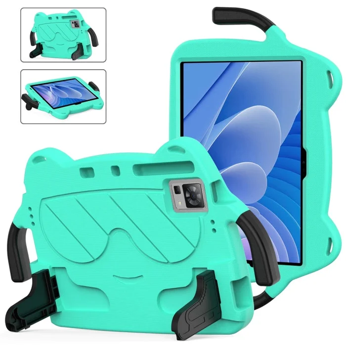 For DOOGEE T30 Pro 11 2023 Ice Baby EVA Shockproof Hard PC Tablet Case(Mint Green+Black)