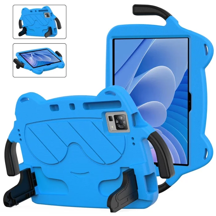 For DOOGEE T30 Pro 11 2023 Ice Baby EVA Shockproof Hard PC Tablet Case(Sky Blue+Black)