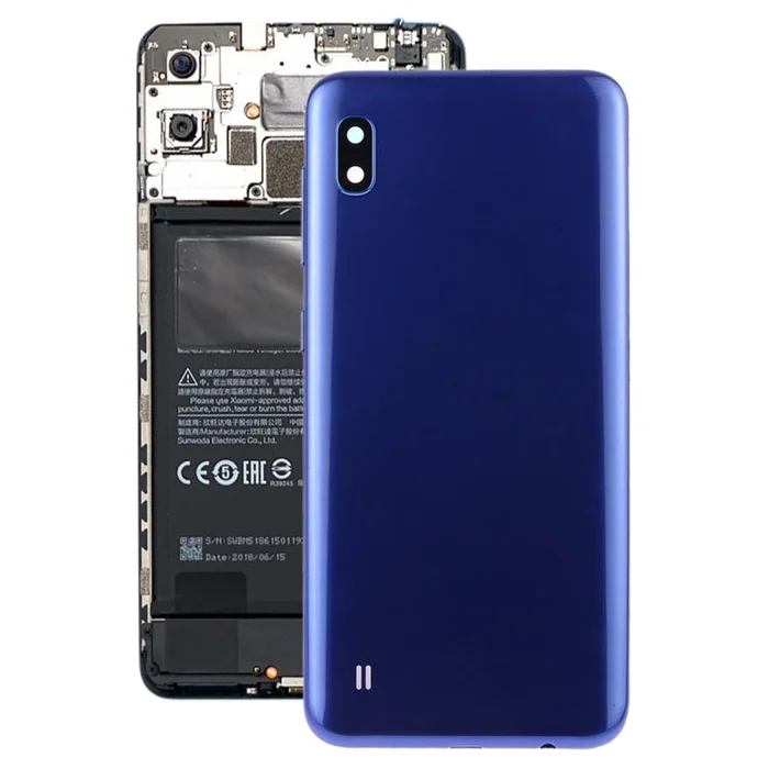 For Galaxy A10 SM-A105F/DS, SM-A105G/DS Battery Back Cover with Camera Lens & Side Keys (Blue)