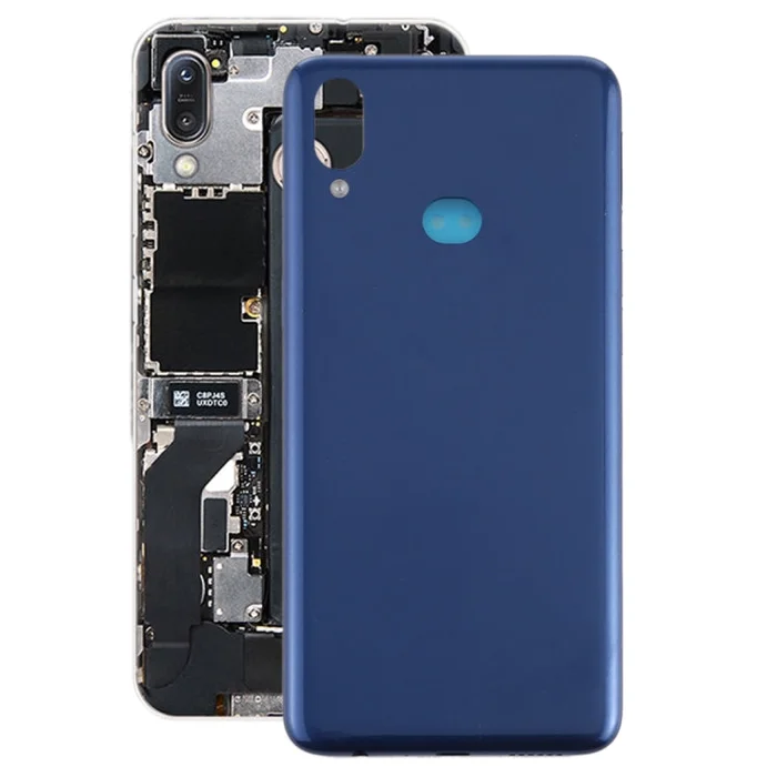 For Galaxy A10s Battery Back Cover with Side Keys (Blue)