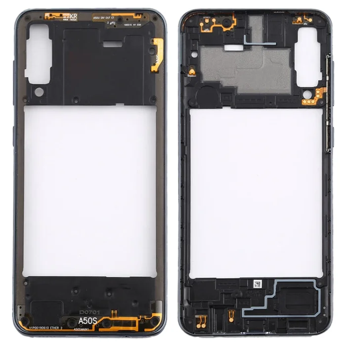 For Galaxy A50s Rear Housing Frame with Side Keys (Black)