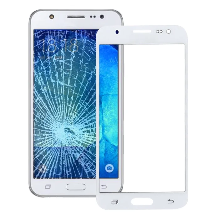 For Galaxy J5 / J500 Front Screen Outer Glass Lens (White)