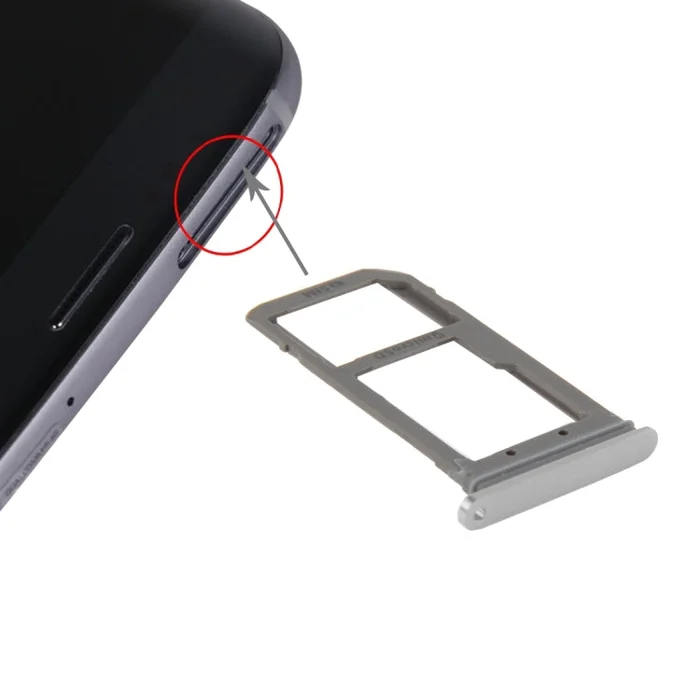 For Galaxy S7 Edge / G935 SIM Card Tray and Micro SD Card Tray (Silver)