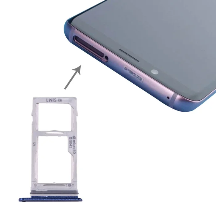 For Galaxy S9+ / S9 SIM & SIM / Micro SD Card Tray(Blue)