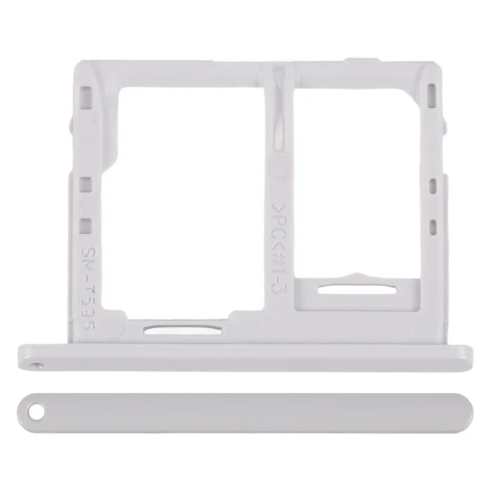 For Galaxy Tab A 10.5 inch T595 4G SIM Card Tray + Micro SD Card Tray (White)