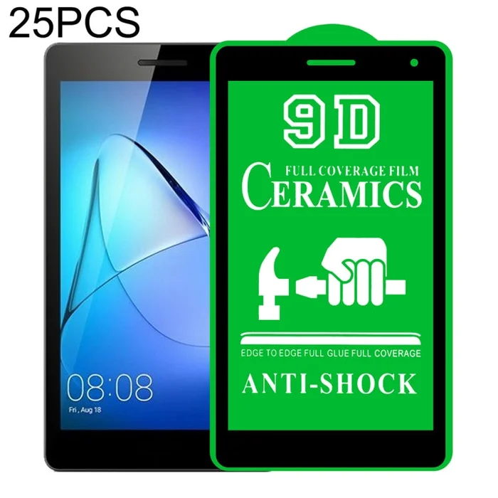 For Huawei MediaPad T3 8.0 inch 25 PCS 9D Full Screen Full Glue Ceramic Film