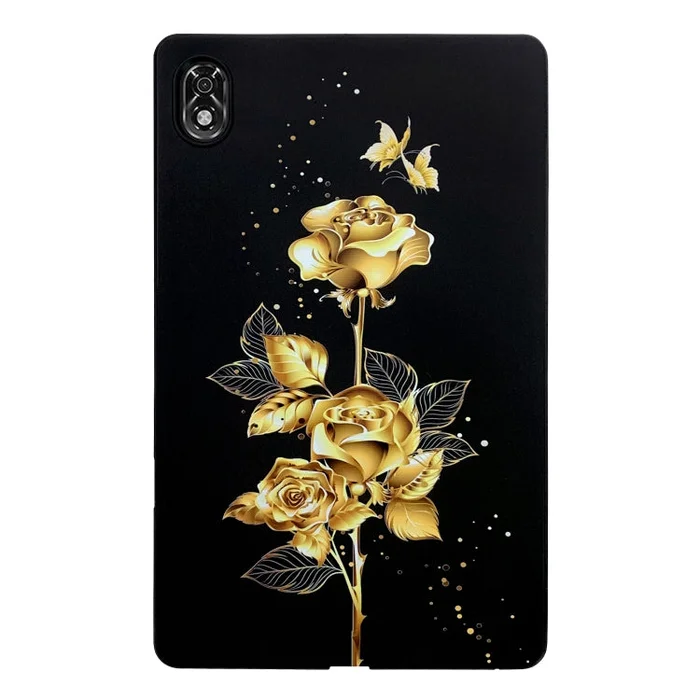 For Lenovo Legion Y700 Color Painting Pattern Smart Tablet TPU Case(Golden Rose)
