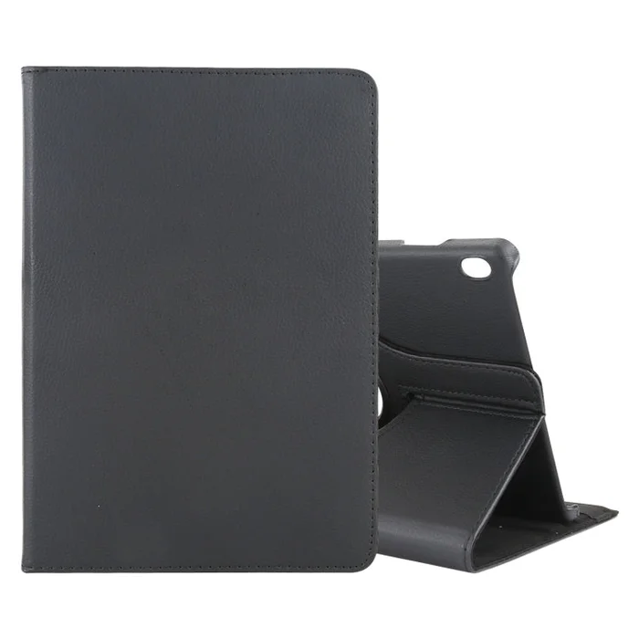 For Lenovo M10 Litchi Texture Horizontal Flip 360 Degrees Rotation Leather Case with Holder(Black)