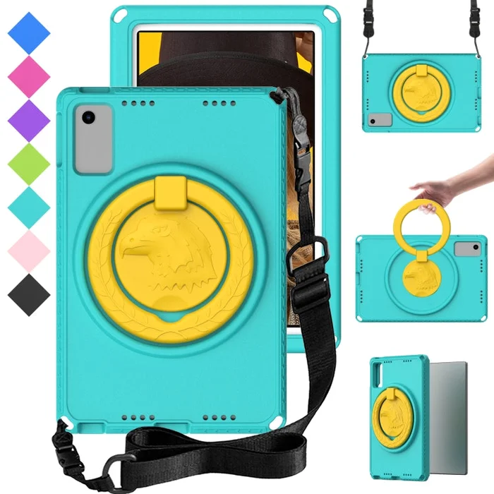 For Lenovo M10 Plus Gen3 TB-125F 10.6 EVA Hybrid PC Shockproof Tablet Case(Glacial Green)