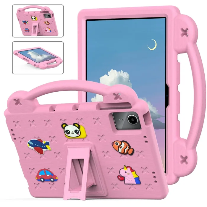 For Lenovo P11 Plus J607F / Xiaoxin Pad 11 Handle Kickstand Children EVA Shockproof Tablet Case(Pink)