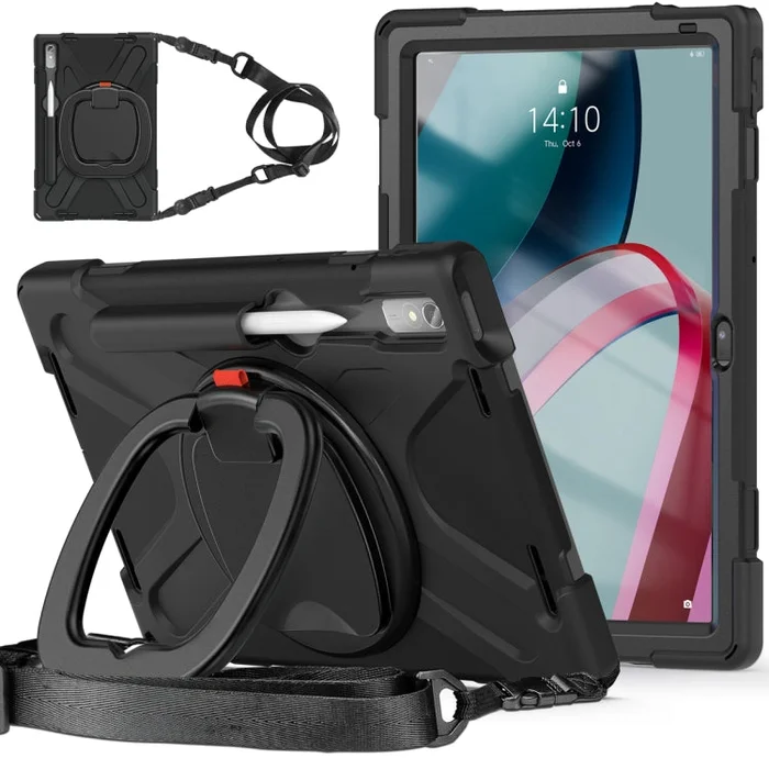 For Lenovo Pad Pro 2022 11.2 inch Silicone + PC Protective Tablet Case(Black)