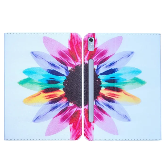 For Lenovo Tab P11 Pro Gen 2 Colored Drawing Leather Tablet Case(Sun Flower)