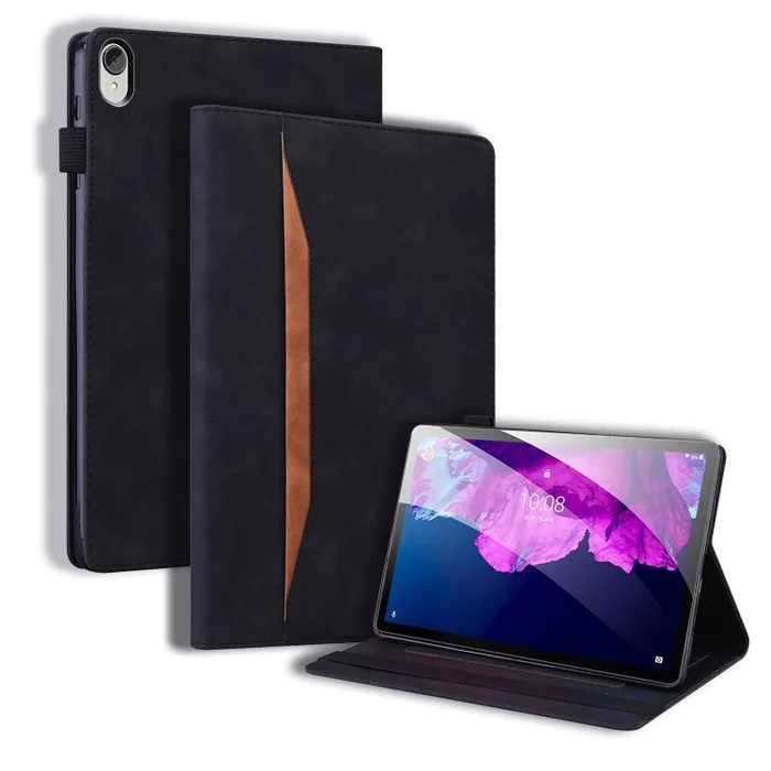 For Lenovo Tab P11 TB-J606F Business Shockproof Horizontal Flip Leather Case with Holder & Card Slots & Photo Frame & Pen Slot(Black)