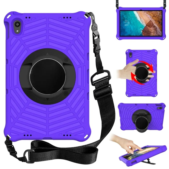 For Lenovo Tab P11 TB-J606F / XiaoXin Pad 11 Spider King EVA Protective Case with Adjustable Shoulder Strap & Holder(Purple)