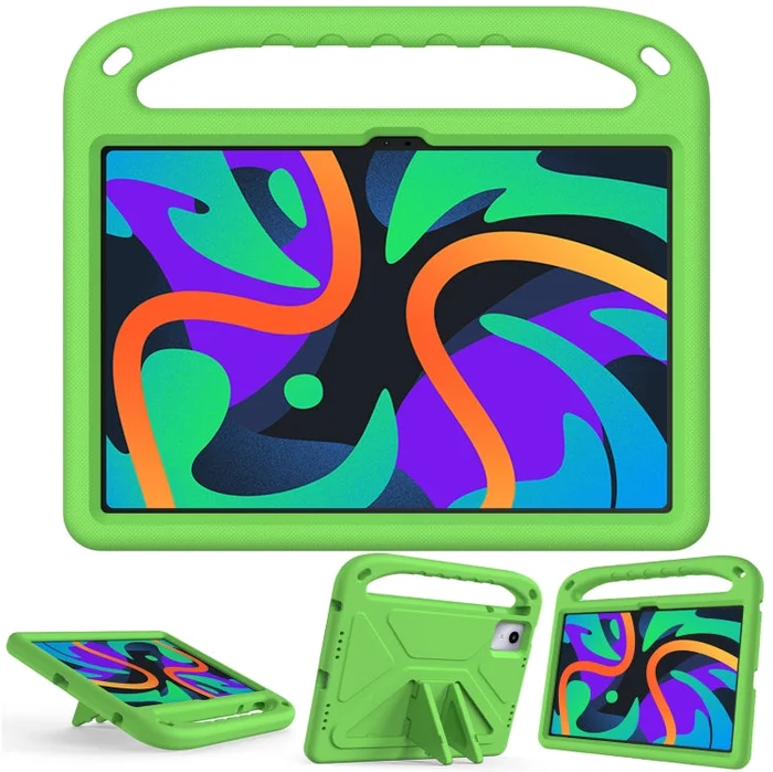For Lenovo Tab P12 / Xiaoxin Pad Pro 12.7 Handle EVA Shockproof Tablet Case with Holder(Green)