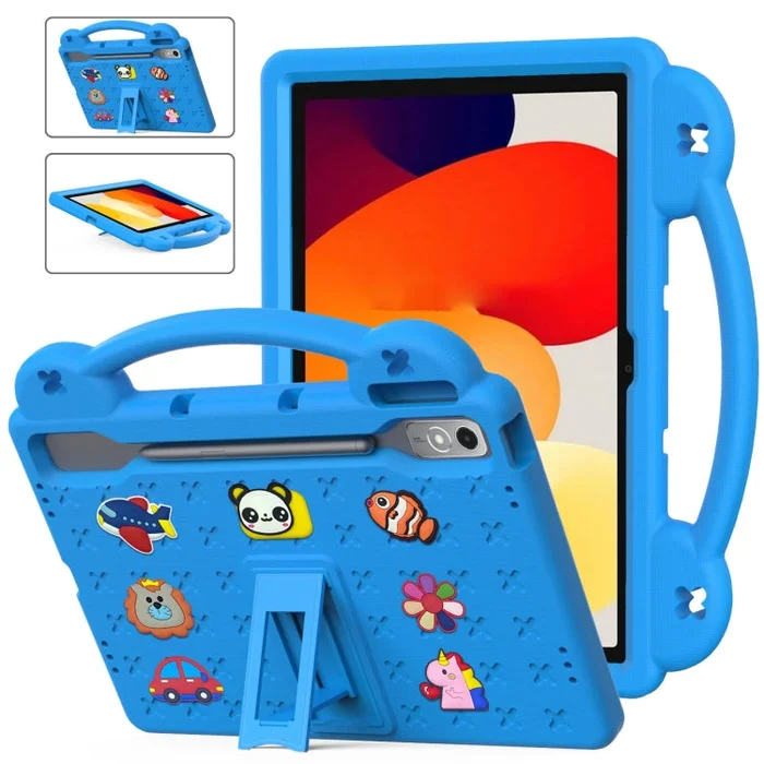For Lenovo Tab P12 / Xiaoxin Pad Pro 12.7 Handle Kickstand Children EVA Shockproof Tablet Case(Sky Blue)