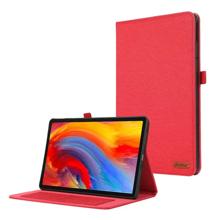For Lenovo Tab Plus 11.5 Fabric Texture Horizontal Flip Leather Tablet Case(Red)