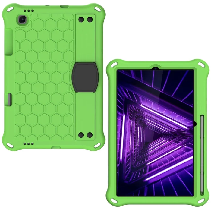 For Lenovo X306 / X606 / K10 Honeycomb EVA + PC Shockproof Tablet Case with Strap(Green+Black)