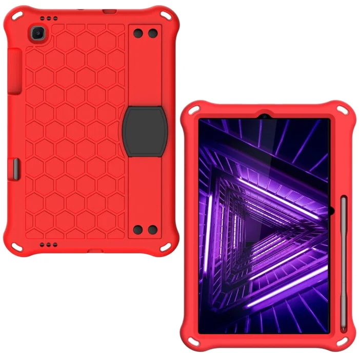For Lenovo X306 / X606 / K10 Honeycomb EVA + PC Shockproof Tablet Case with Strap(Red+Black)
