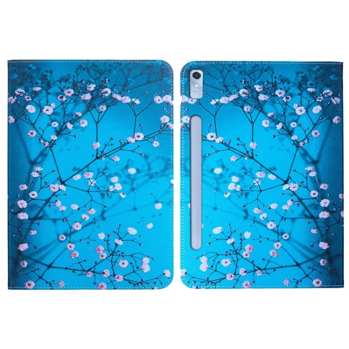 For Lenovo Xiaoxin Pad 11.5 / P11 Gen 2 Colored Drawing Leather Tablet Case(Plum Blossom)