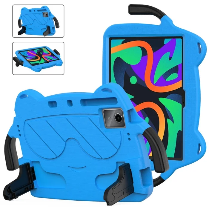 For Lenovo Xiaoxin Pad 2024/Tab M11 Ice Baby EVA Shockproof Hard PC Tablet Case(Sky Blue+Black)