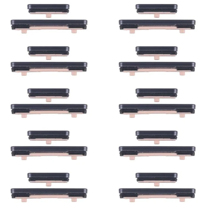 For Samsung Galaxy S25+ SM-S936B 10pcs Power Button and Volume Control Button (Black)