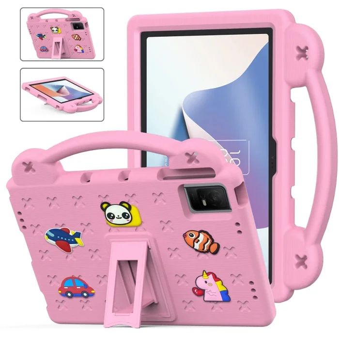 For TCL Nxt Pader 11 2023 Handle Kickstand Children EVA Shockproof Tablet Case(Pink)