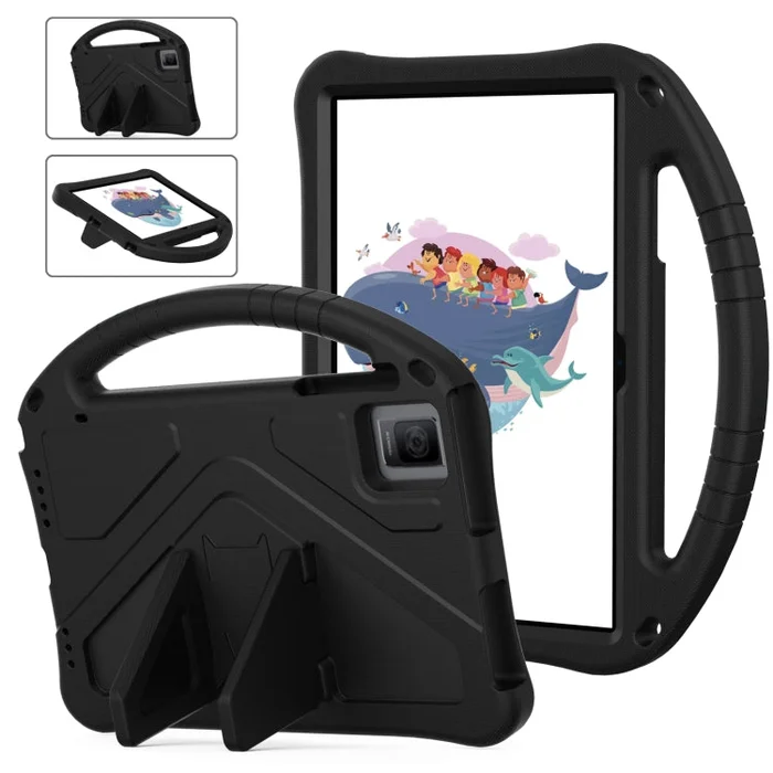 For TCL Tab 10 Gen2 10.36 2023 EVA Shockproof Tablet Case with Holder(Black)