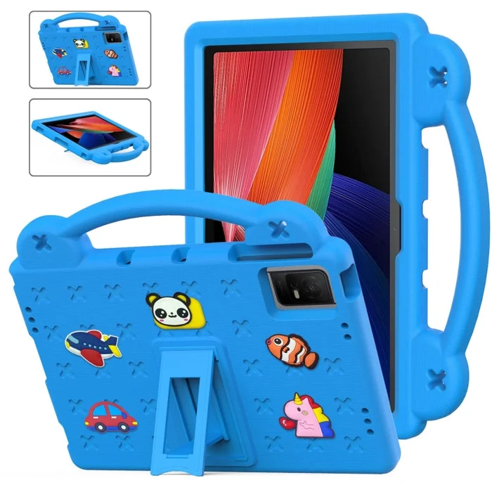 For TCL Tab 11 9466×3 Handle Kickstand Children EVA Shockproof Tablet Case(Sky Blue)