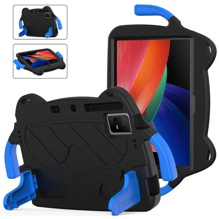 For TCL Tab 11 9466×3 Ice Baby EVA Shockproof Hard PC Tablet Case(Black+Blue)