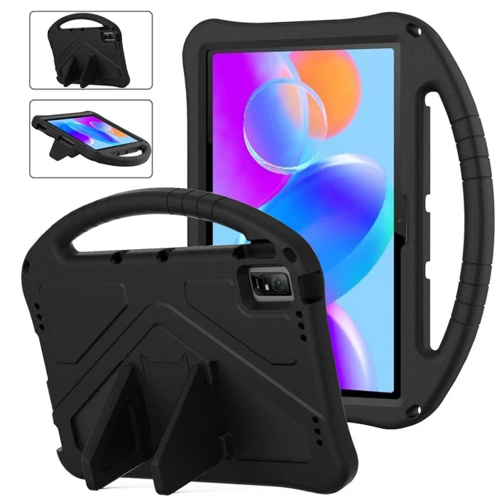 For TCL Tab 11 EVA Shockproof Tablet Case with Holder(Black)