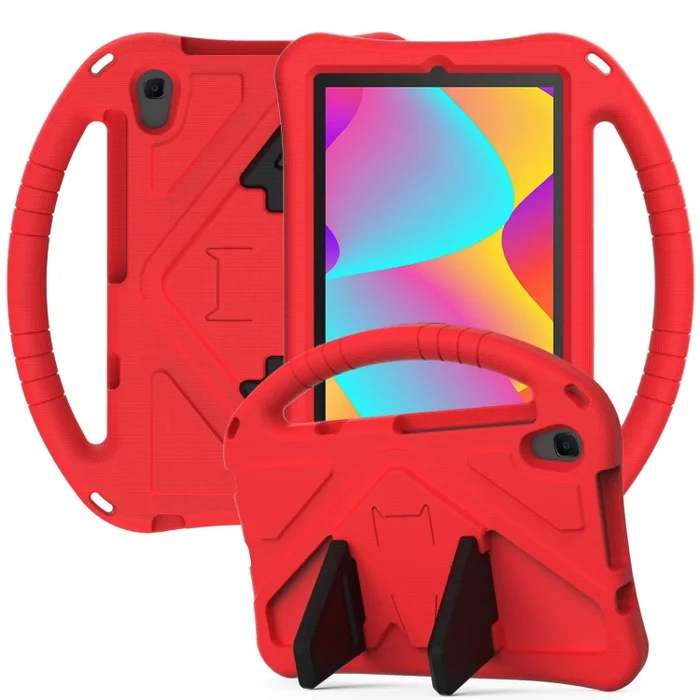 For TCL Tab 8 le 2023 /Tab 8 2022 EVA Shockproof Tablet Case with Holder(Red)