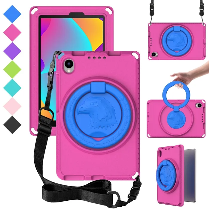 For TCL Tab 8 LE / WiFi 2023 EVA Hybrid PC Shockproof Tablet Case with Frame(Rose Red)