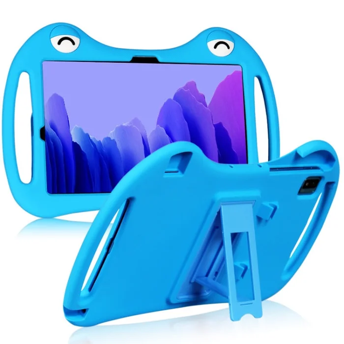 For TCL Tab Pro 5G Cartoon Silicone Shockproof Protective Tablet Case with Stand & Pen Slot(Blue)