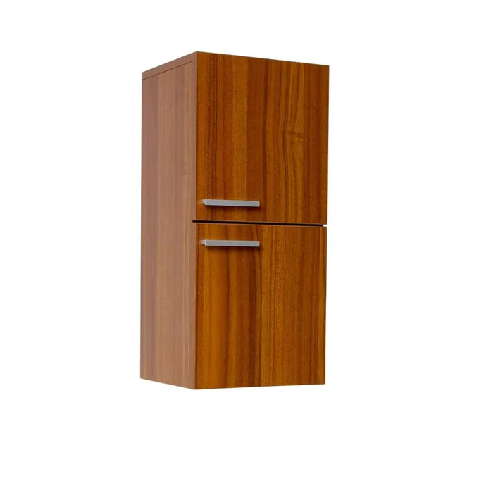 Fresca Senza 12.65-in W x 27.5-in H x 12-in D Teak Soft Close Bathroom Wall Cabinet