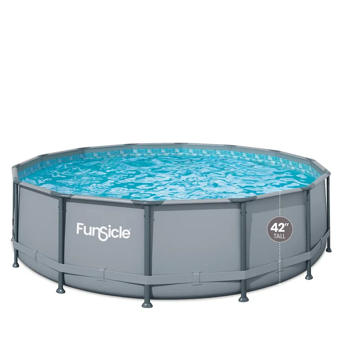 Funsicle 14-Feet x 14-Feet x 42-Inches Metal frame Round Above-Ground Pool, Filter Pump, Ground Cloth, Pool Cover, Ladder