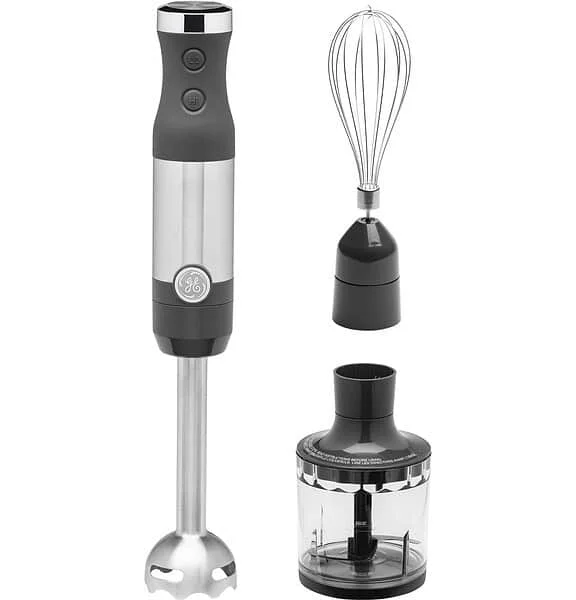 GE 2-Speed Stainless Steel 500-Watt Immersion Blender with Accessory Jar