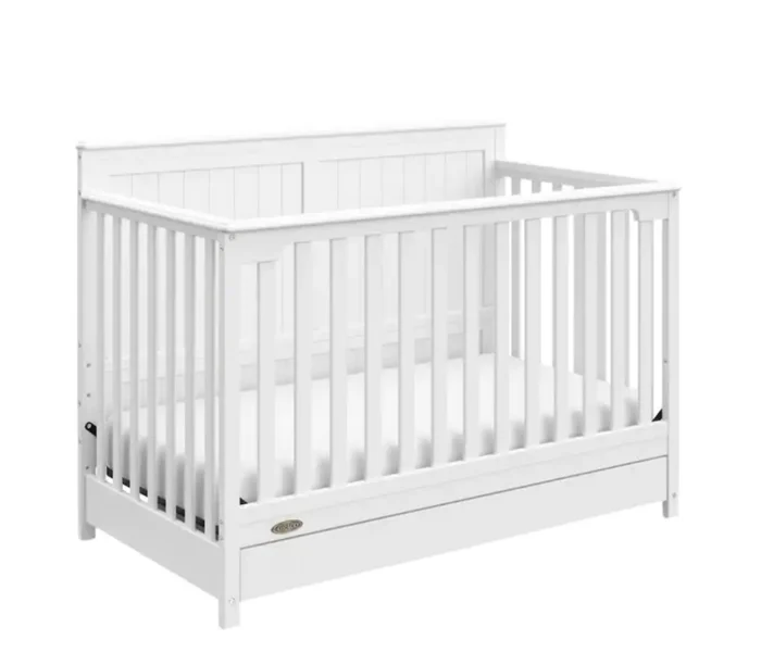 Graco Hadley 4-in-1 Convertible Crib with Drawer-White