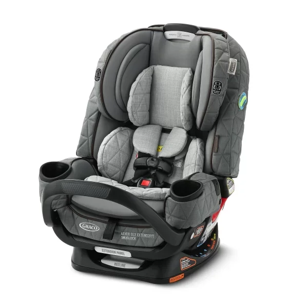 Graco Premier 4Ever DLX Extend2Fit SnugLock 4-in-1 Car Seat featuring Anti-Rebound Bar, Midtown Collection – Midtown