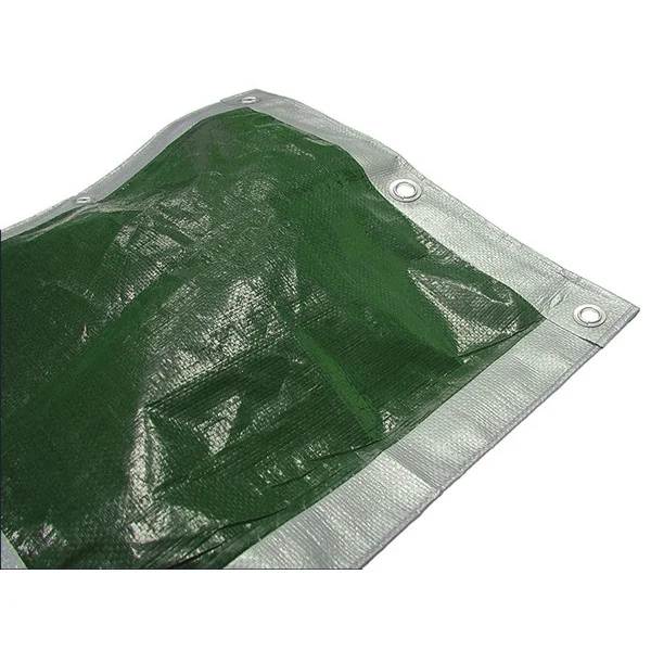 GREEN & SILVER TARPAULIN 3.6 X 2.7M