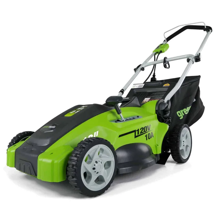 Greenworks 10 Amp 16-inch Corded Electric Walk-Behind Push Lawn Mower, 25142