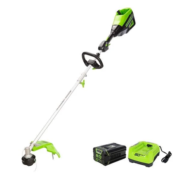 Greenworks Pro 80-volt Max 16-in Split Shaft Attachment Capable Battery String Trimmer 2.5 Ah (Battery and Charger Included)