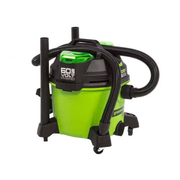 Greenworks VU0B01 PRO 9 Gal. 60-Volt AC/DC Wet Dry Vac (Tool-Only)
