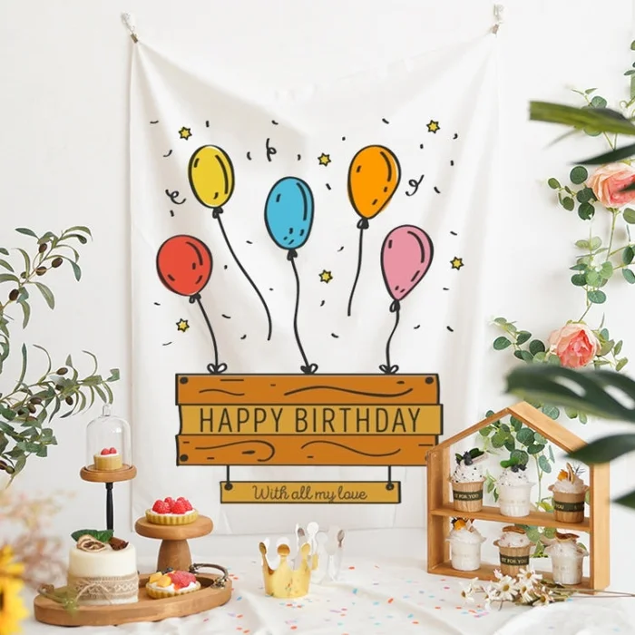 GT282 Birthday Background Cloth Party Scene Arranges Children Photos, Size: 150x200cm Velvet Cloth(10)