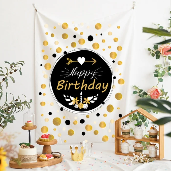 GT282 Birthday Background Cloth Party Scene Arranges Children Photos, Size: 150x200cm Velvet Cloth(7)
