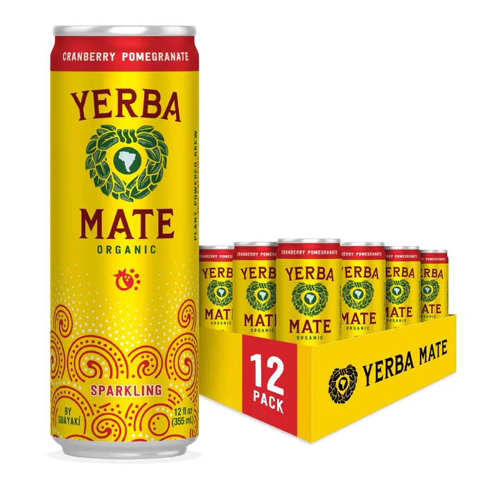 Guayakí Yerba Mate, Organic Sparkling Energy Drink Alternative, 15.5 Oz (Pack of 12) (Packaging May Vary)