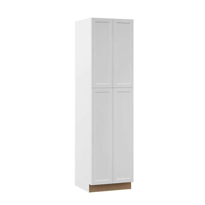 Hampton Bay T2490-MLWH Designer Series Melvern Assembled 24x90x23.75 in. Pantry Kitchen Cabinet in White